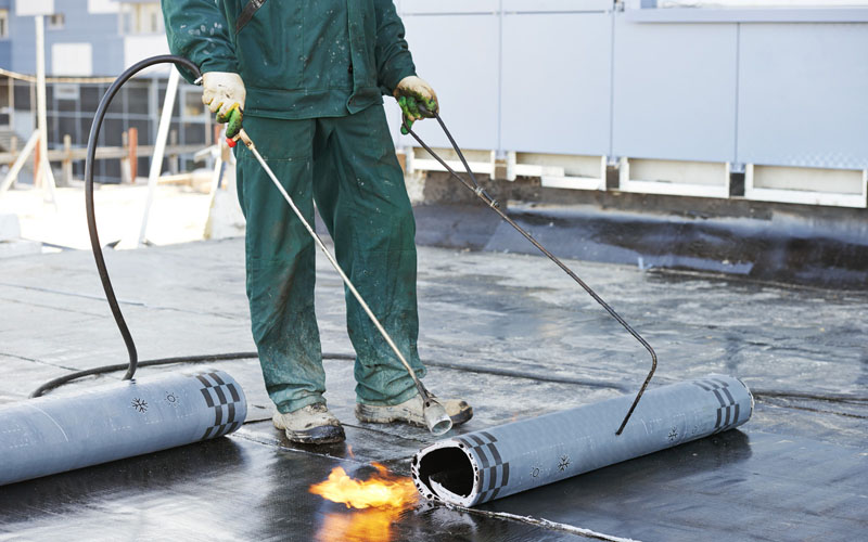 torch applied flat roofing