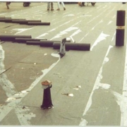 flat tar roofing