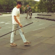 flat tar roofing