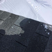 Winter Ice Damage repaired shingles