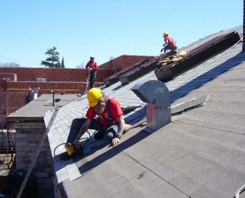 sloped shingles roofing